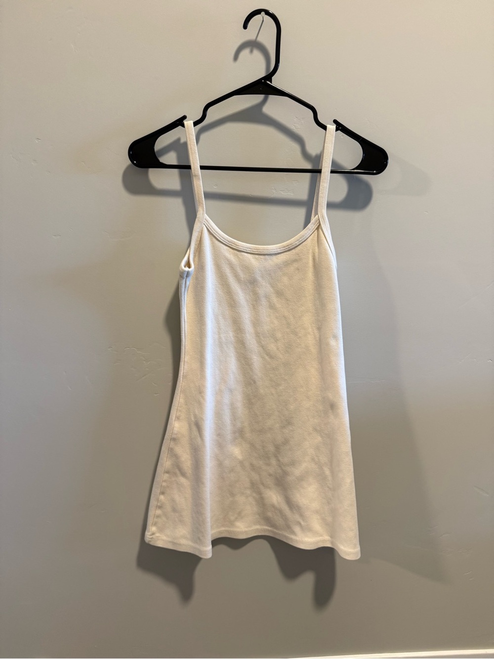Los Angeles Apparel White Spaghetti Strap Dress